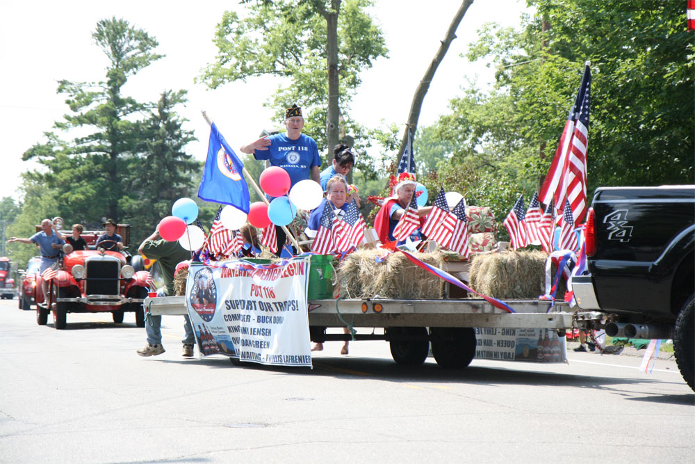 support our troops parade float